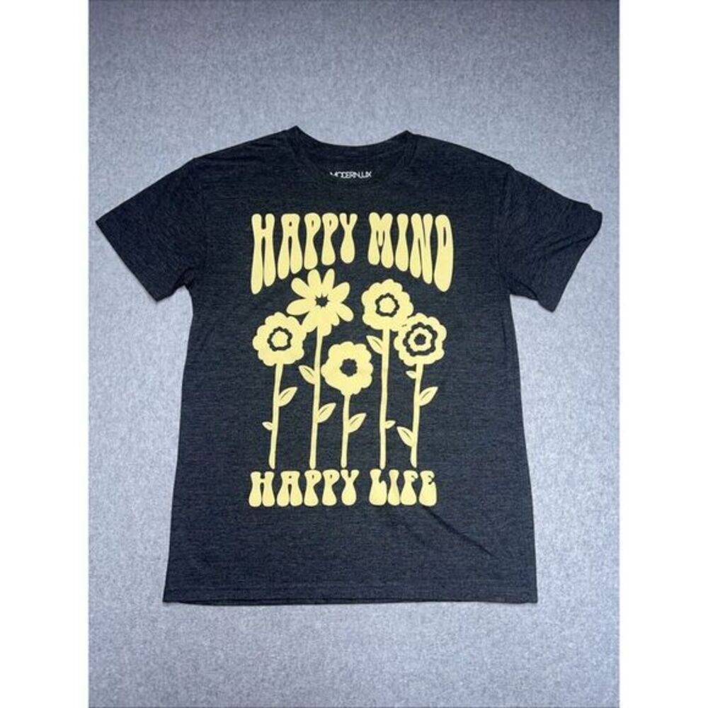 Modernlux Happy Mind Happy Life Flower Shirt Size Medium‎